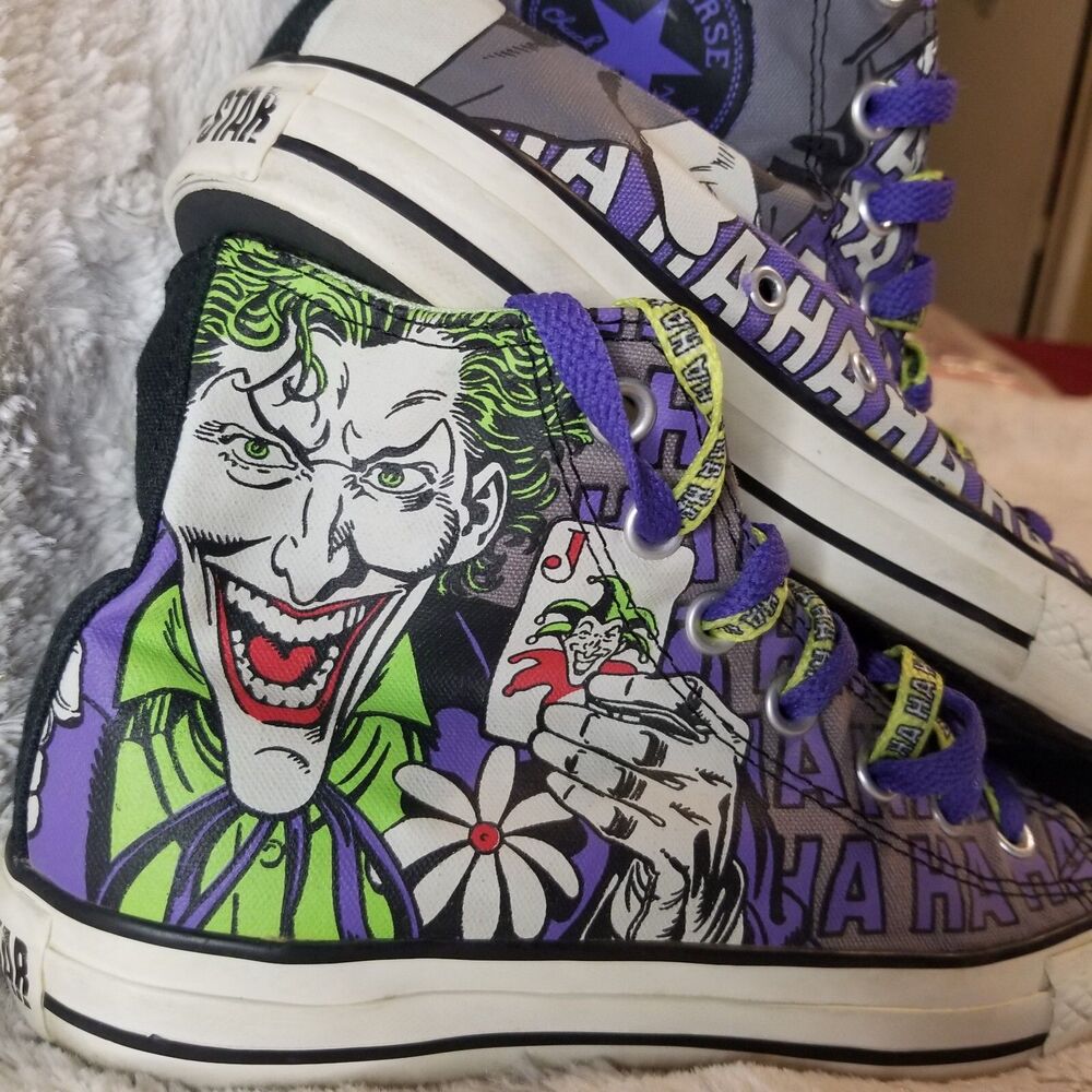 Converse DC x Chuck Taylor All Star High Batman vs. Joker Sneakers Sz Women 7